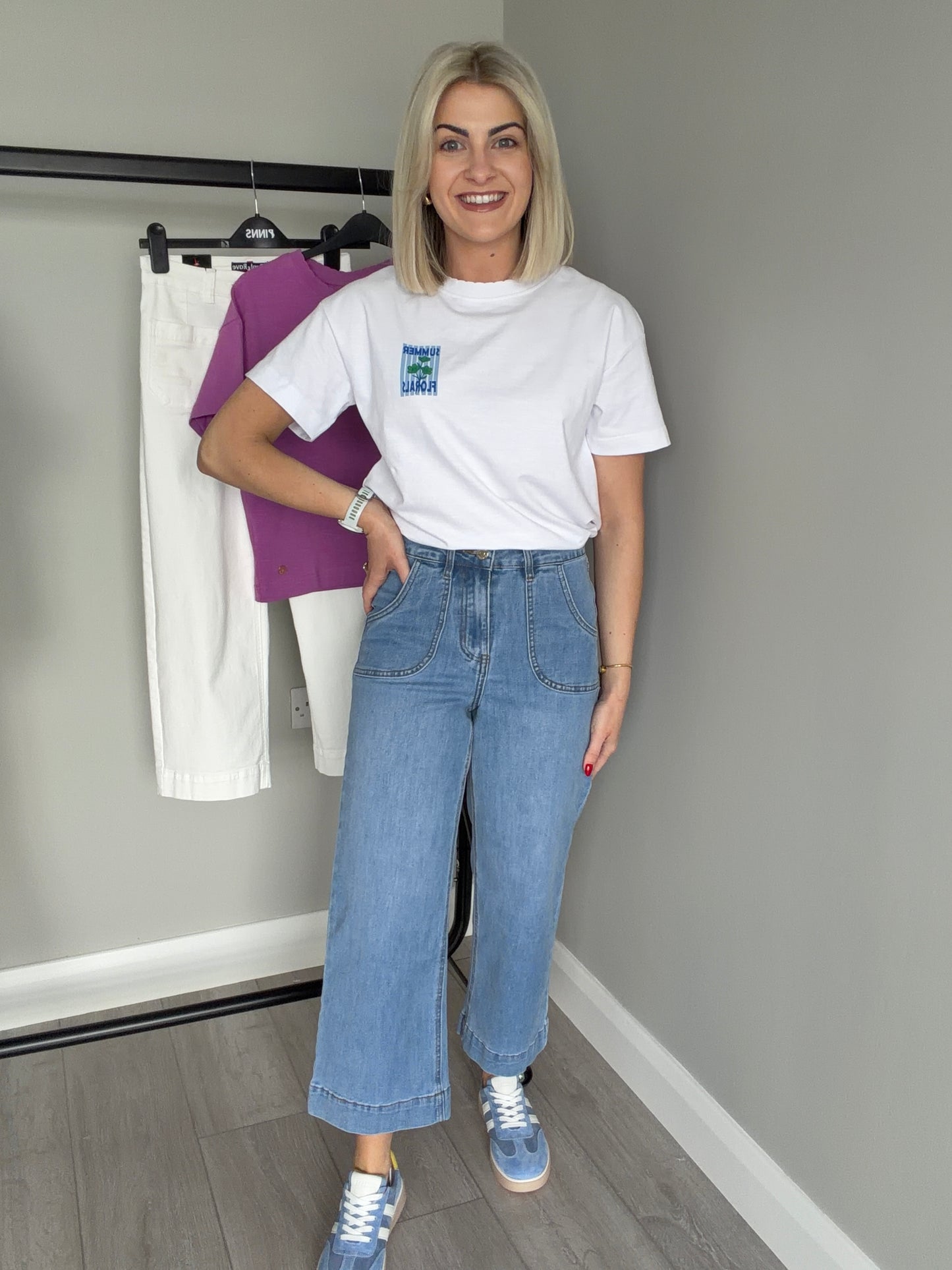 Rant & Rave Etta Light Denim Wide Leg Crop Jean