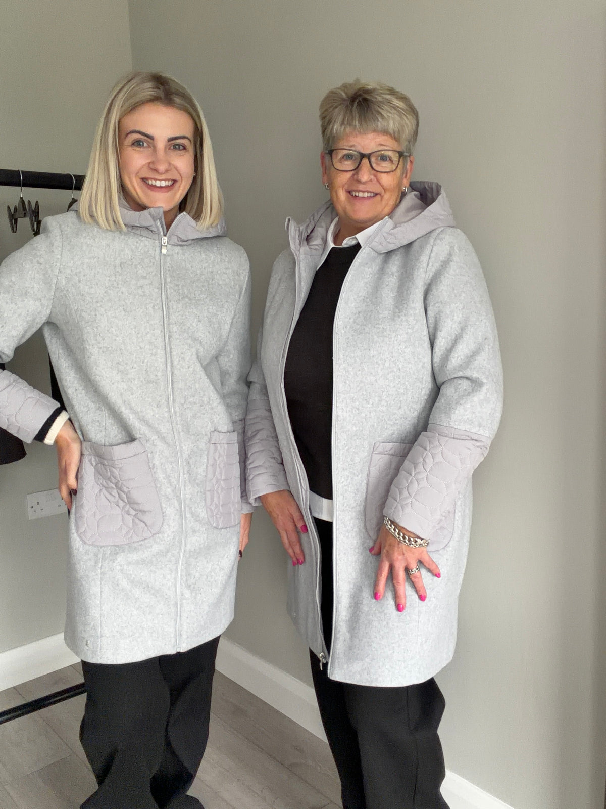 Grey Felt/Quilt Coat