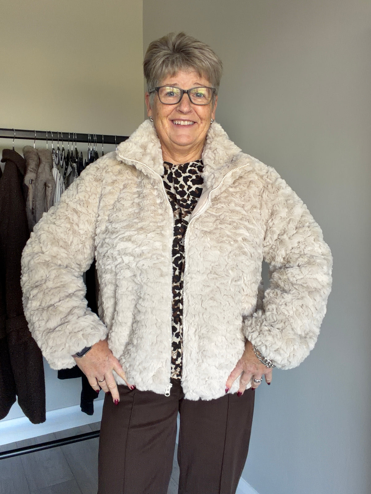 Freequent Moonbeam Fur Jacket