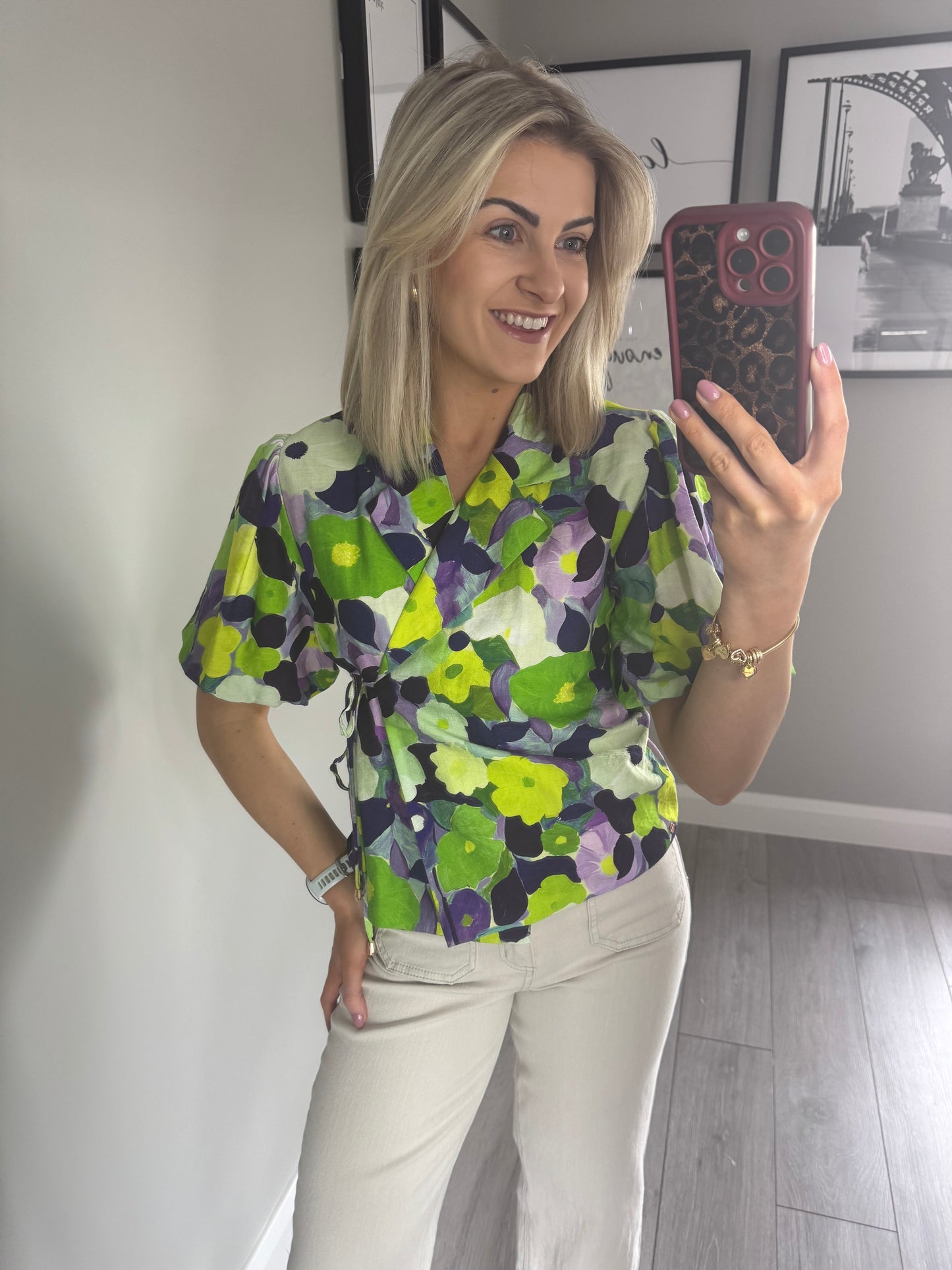 Rant & Rave Morgan Green Wrap Top