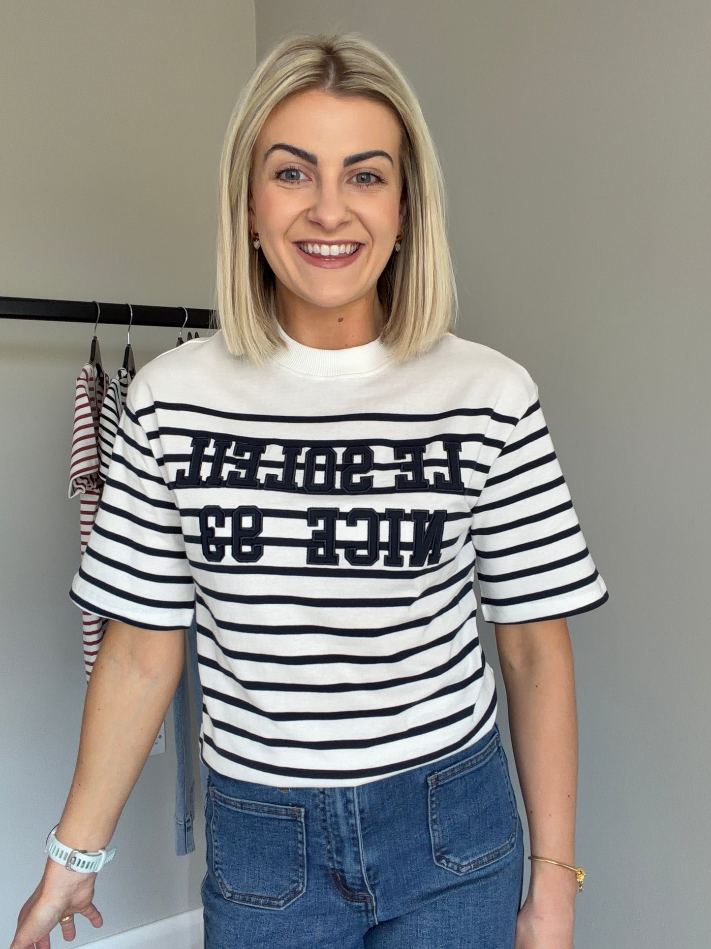 Kaffe KAnolia White/Navy T-Shirt