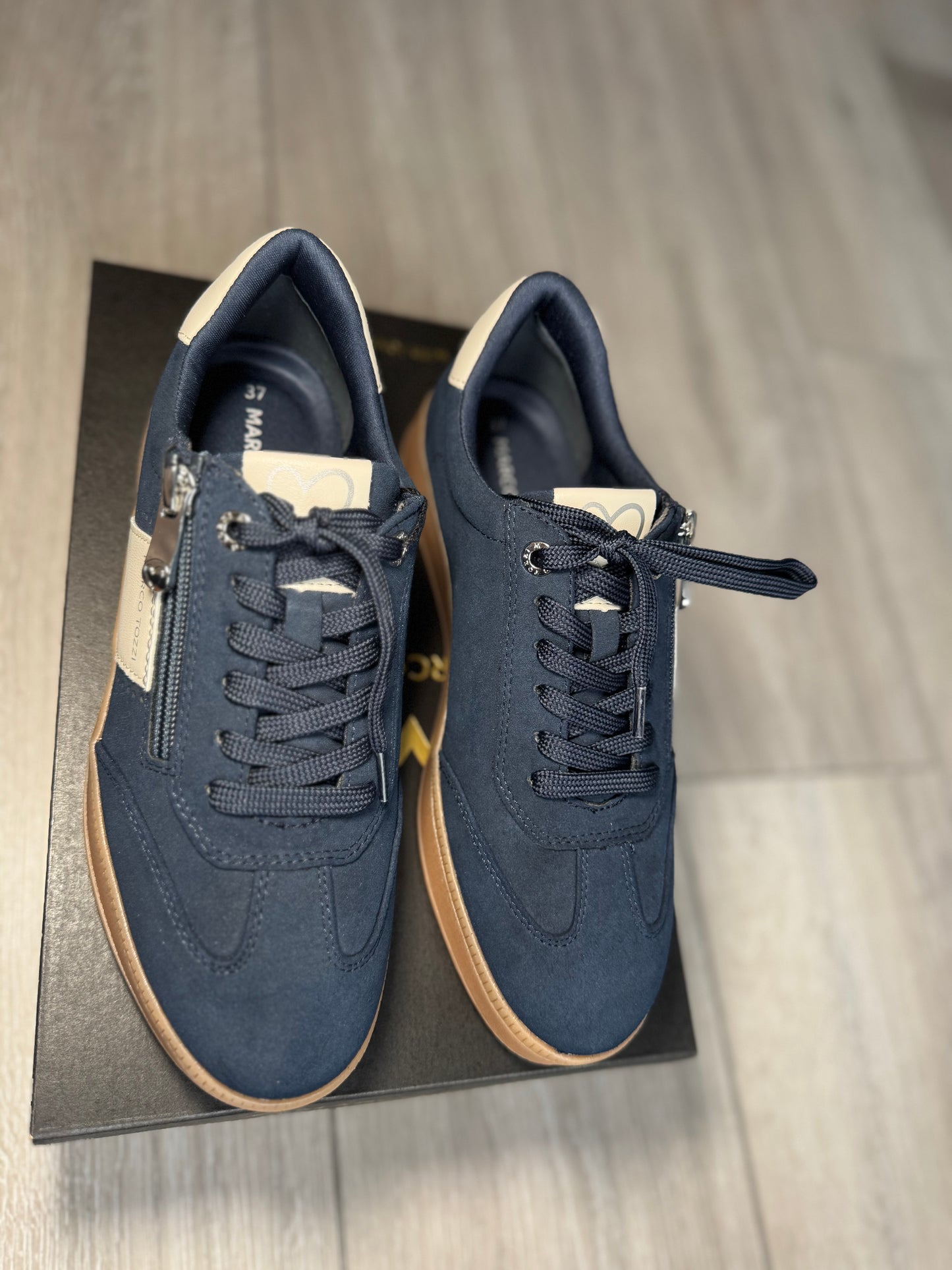Marco Tozzi Navy/Cream Trainer