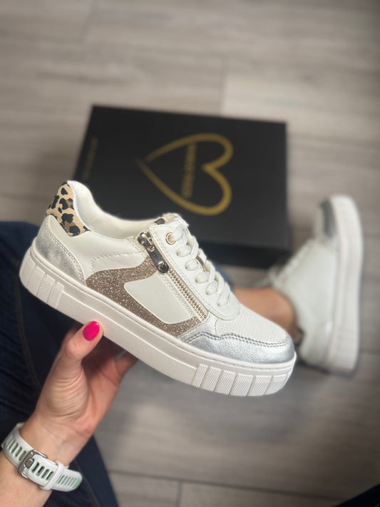 Marco Tozzi White Multi Trainer