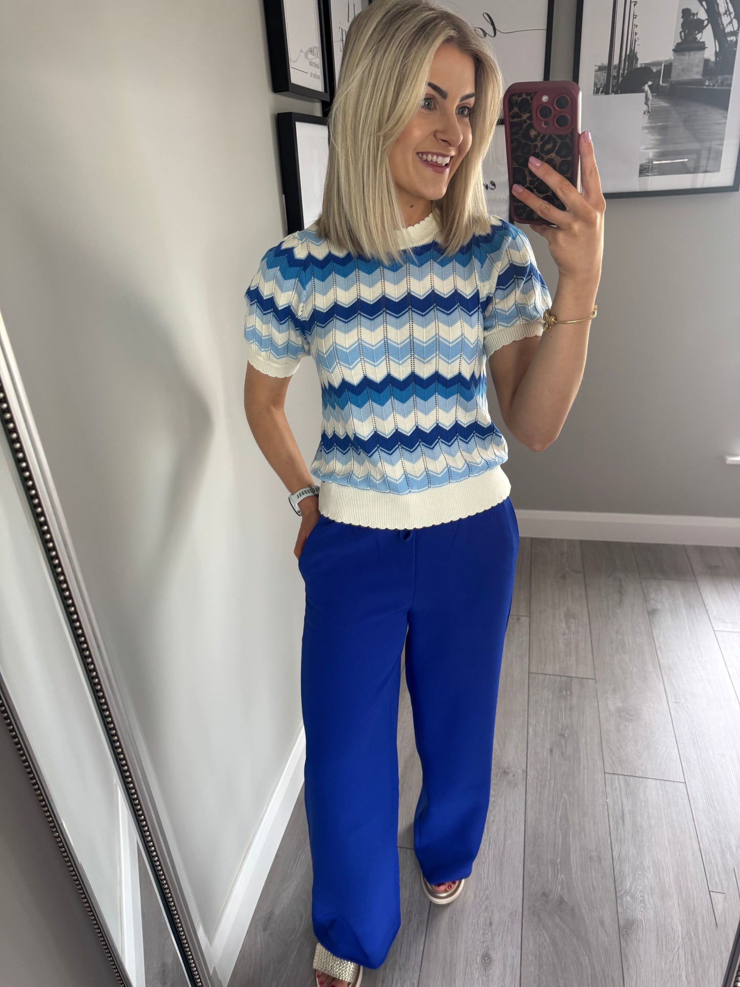 Rant & Rave Mavis Blue SS Jumper