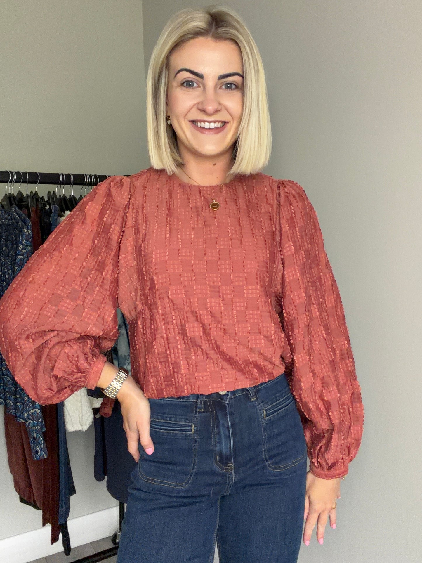 Rant & Rave Zeta Terracotta Top