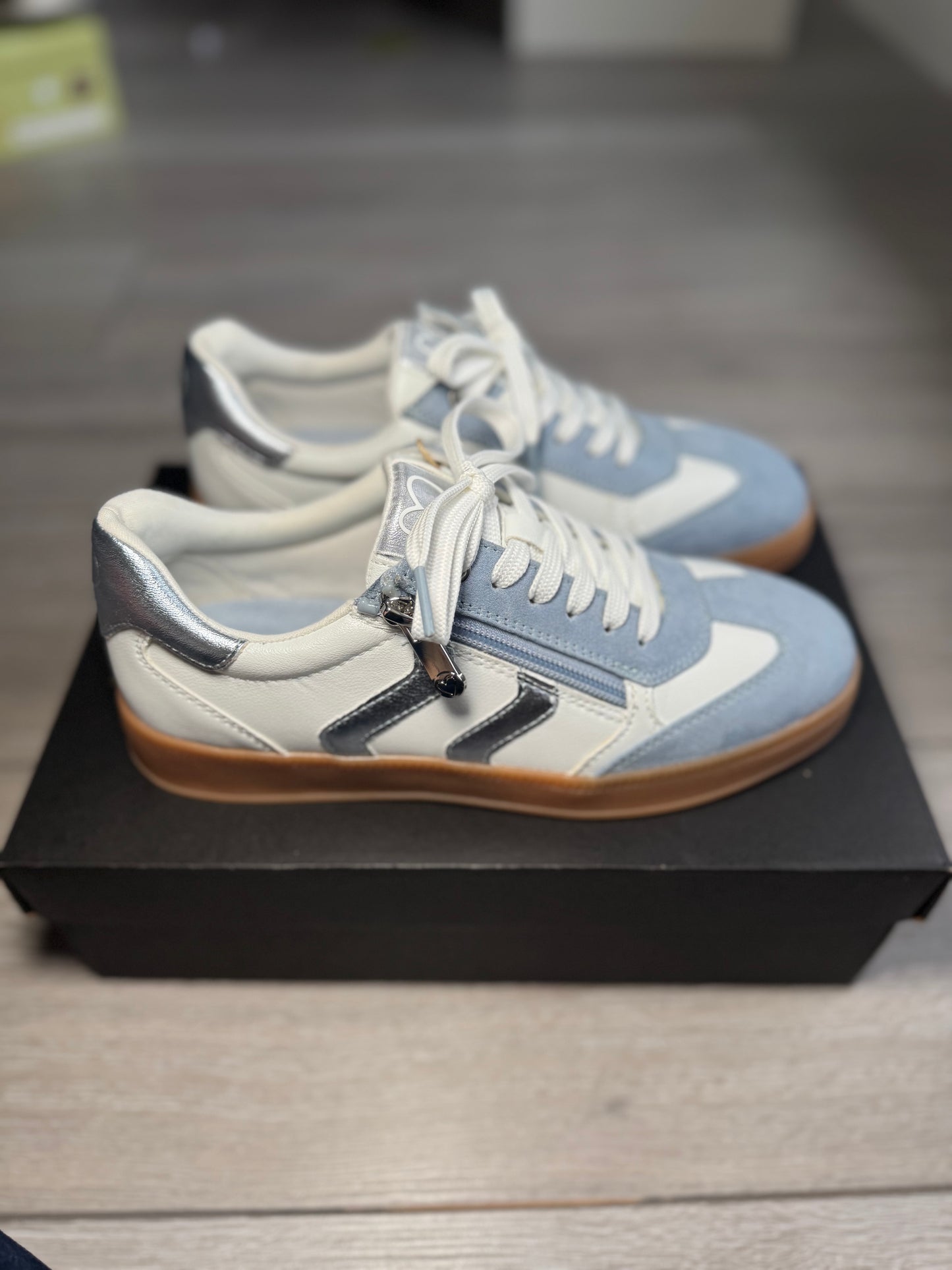 Marco Tozzi Blue Metallic Trainer
