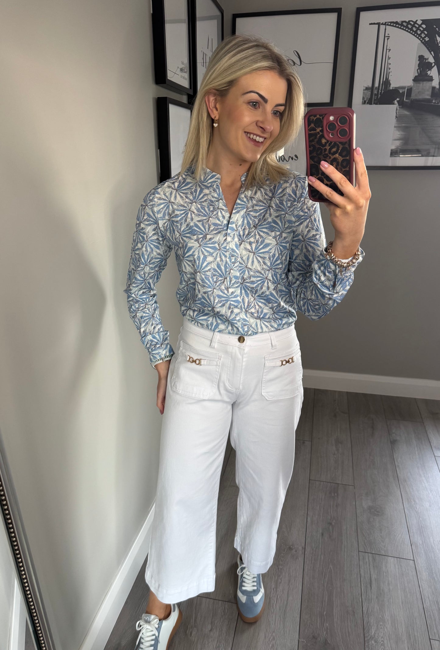 White Wide Leg Crops