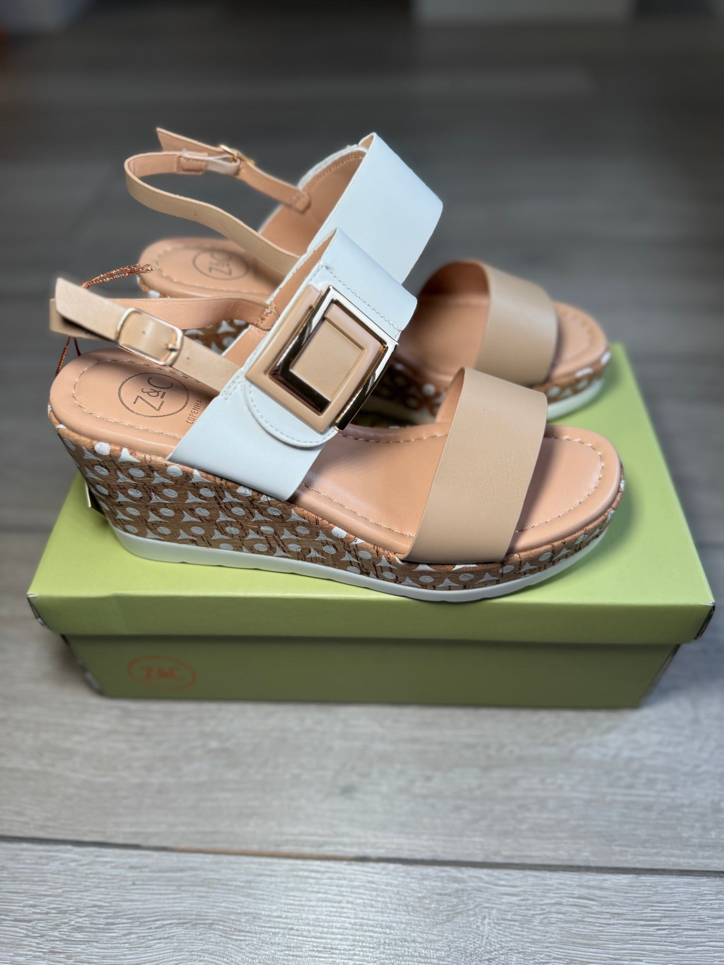 Zanni & Co Dahama Chiffon Wedge Sandal