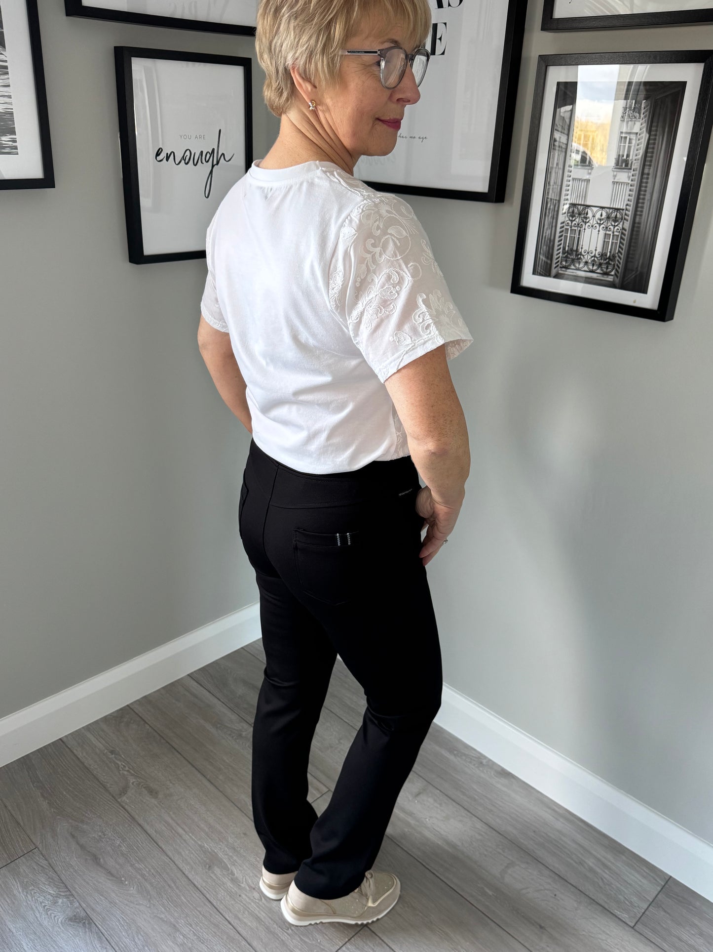 Claudia C Black Pull On Joggers