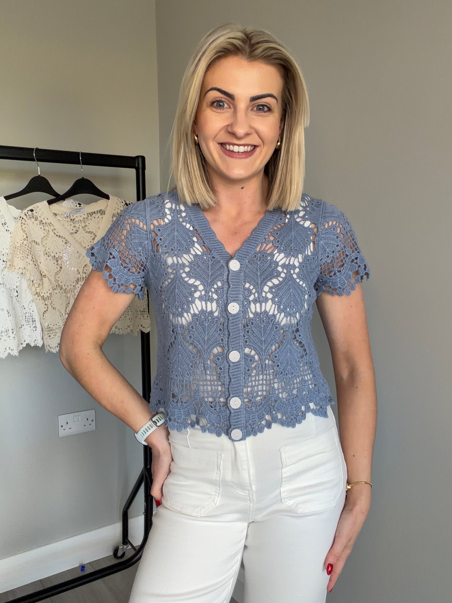 Denim Crochet Cardigan
