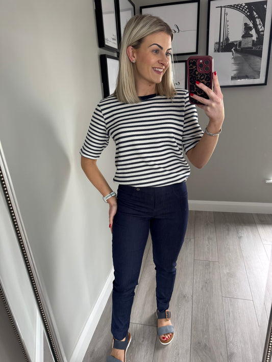 Pinns Denim Pull On Trousers