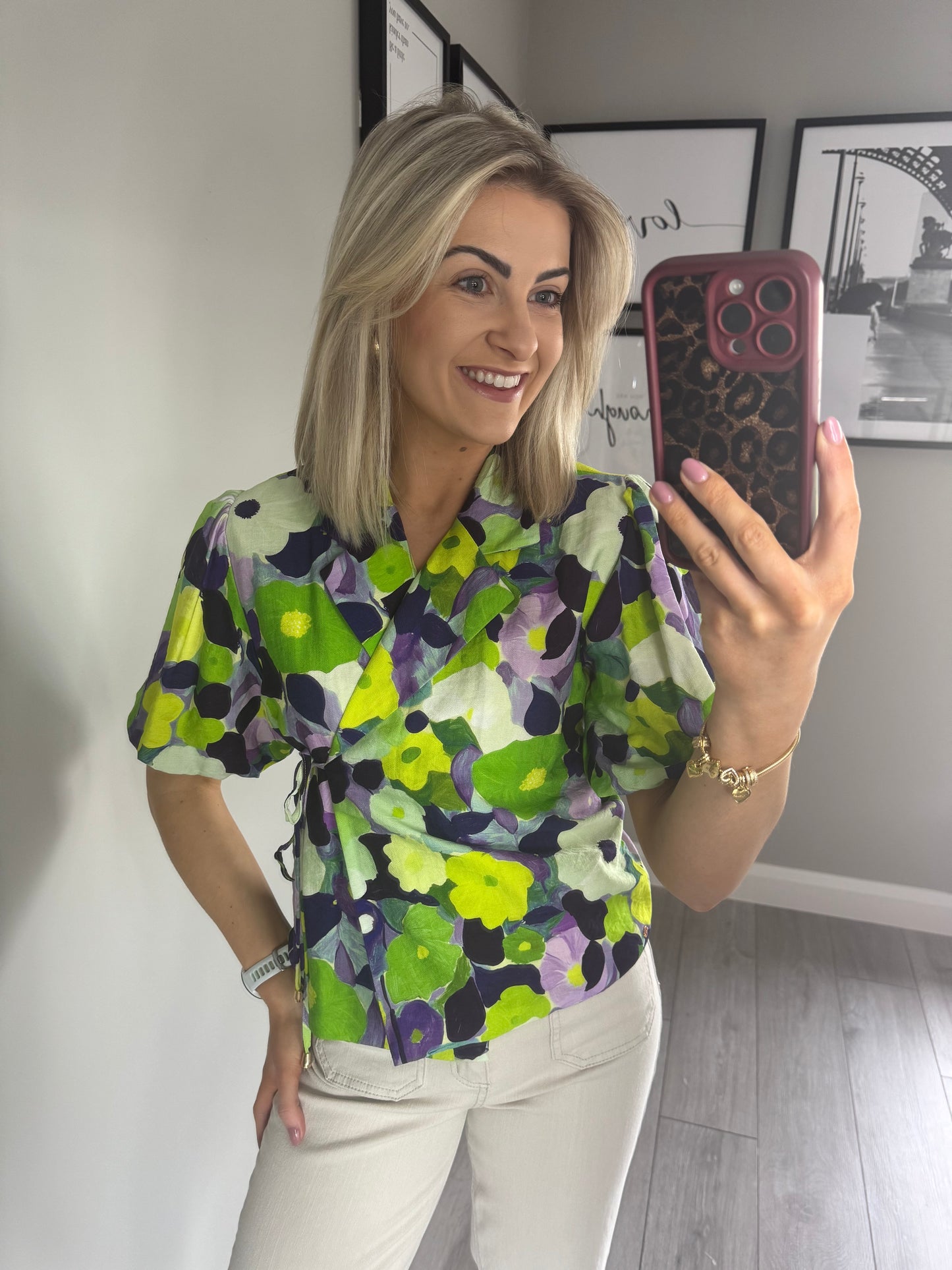 Rant & Rave Morgan Green Wrap Top