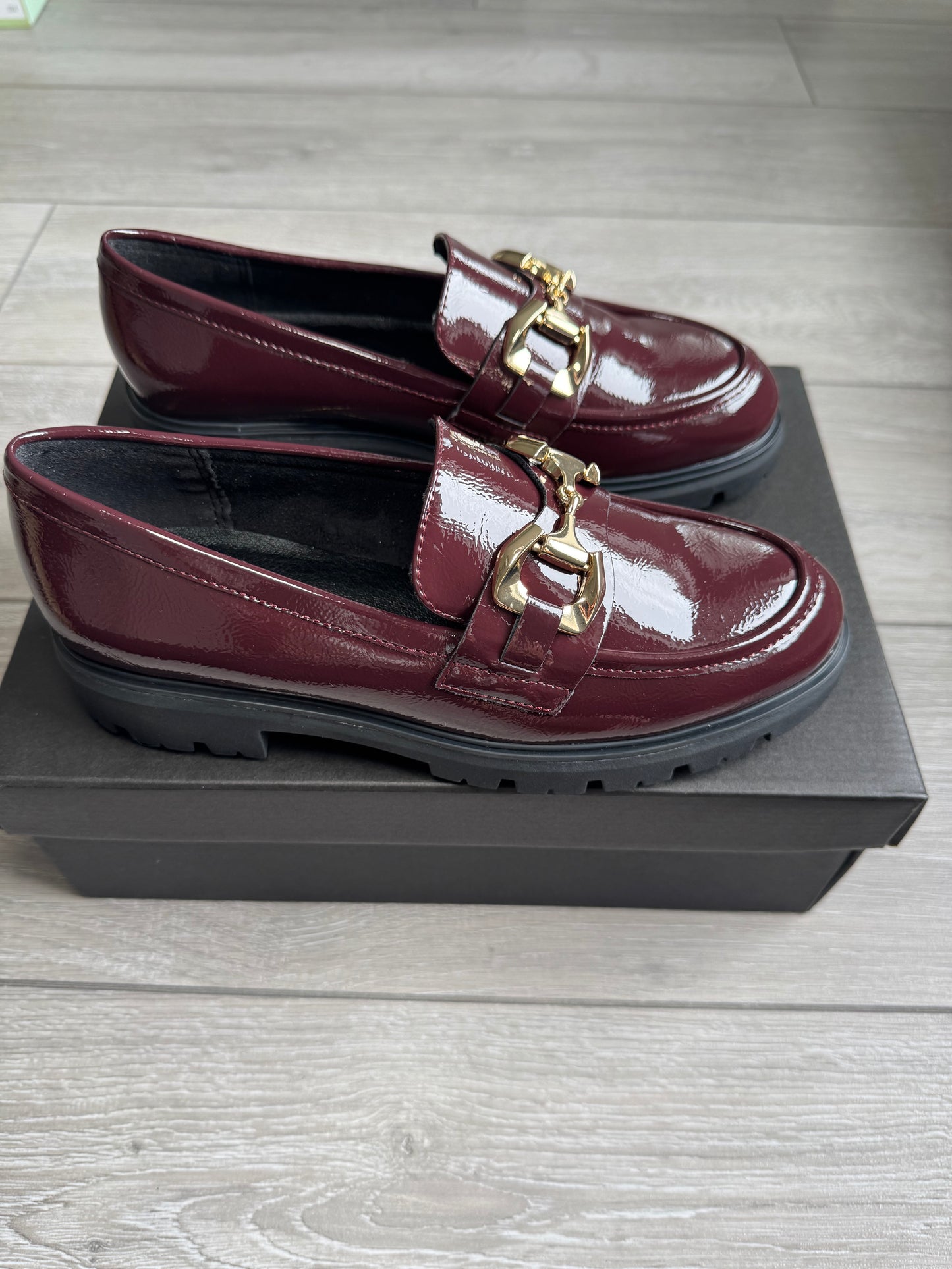 Marco Tozzi Bordeaux Patent Loafer