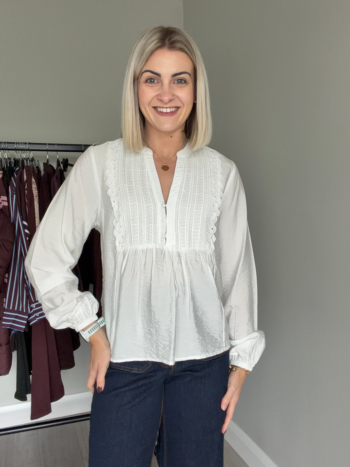 Kaffe KAgalina Chalk Blouse
