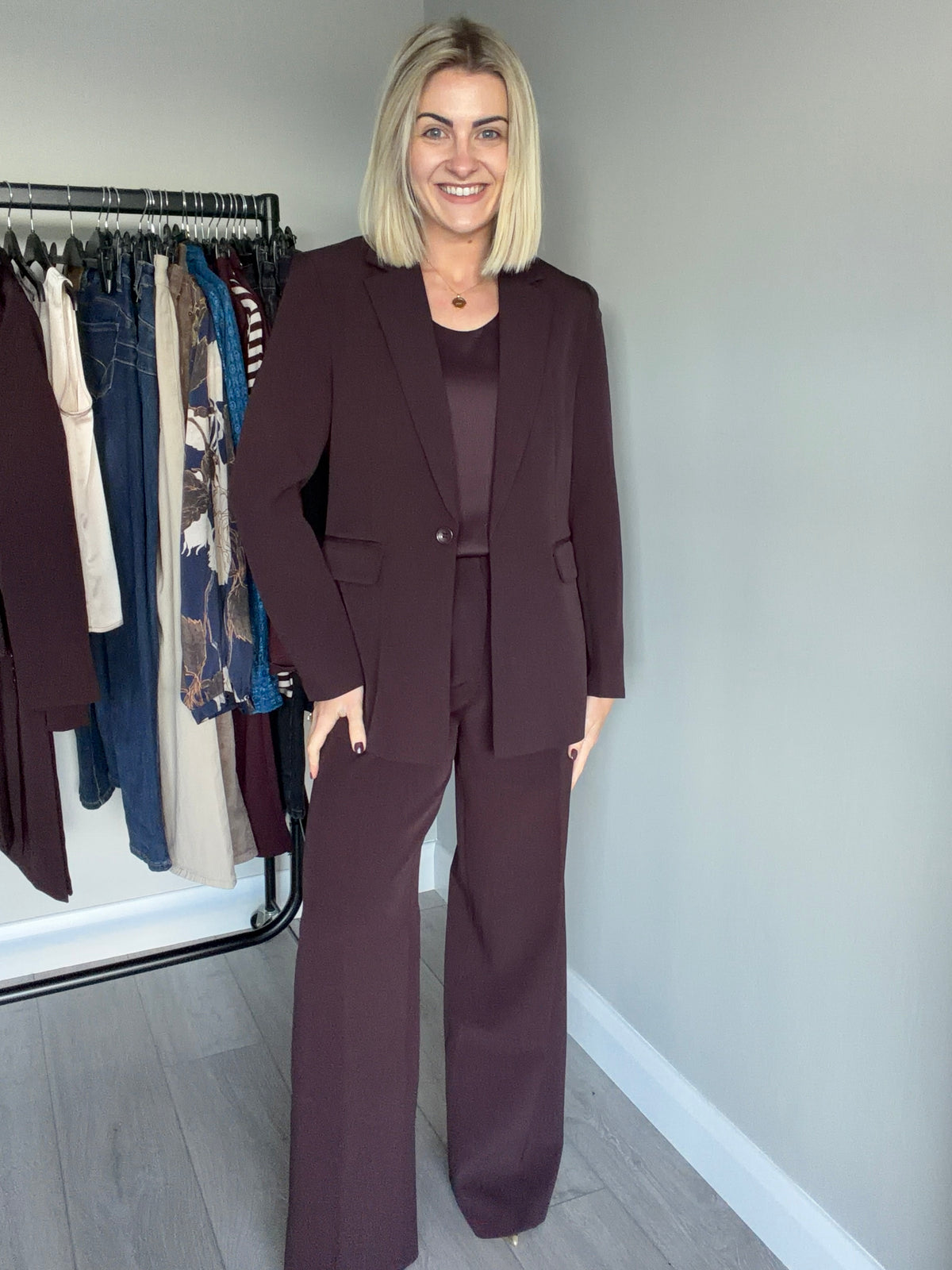 Rant & Rave Theresa Aubergine Wide Trouser