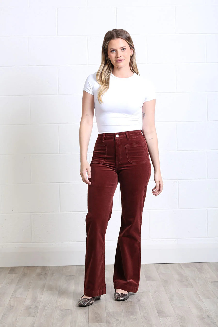 Rant & Rave Bridget Terracotta Cord Jean
