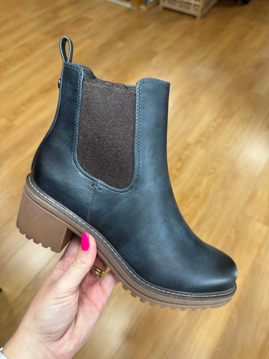 Marco Tozzi Navy Block Chelsea Boot
