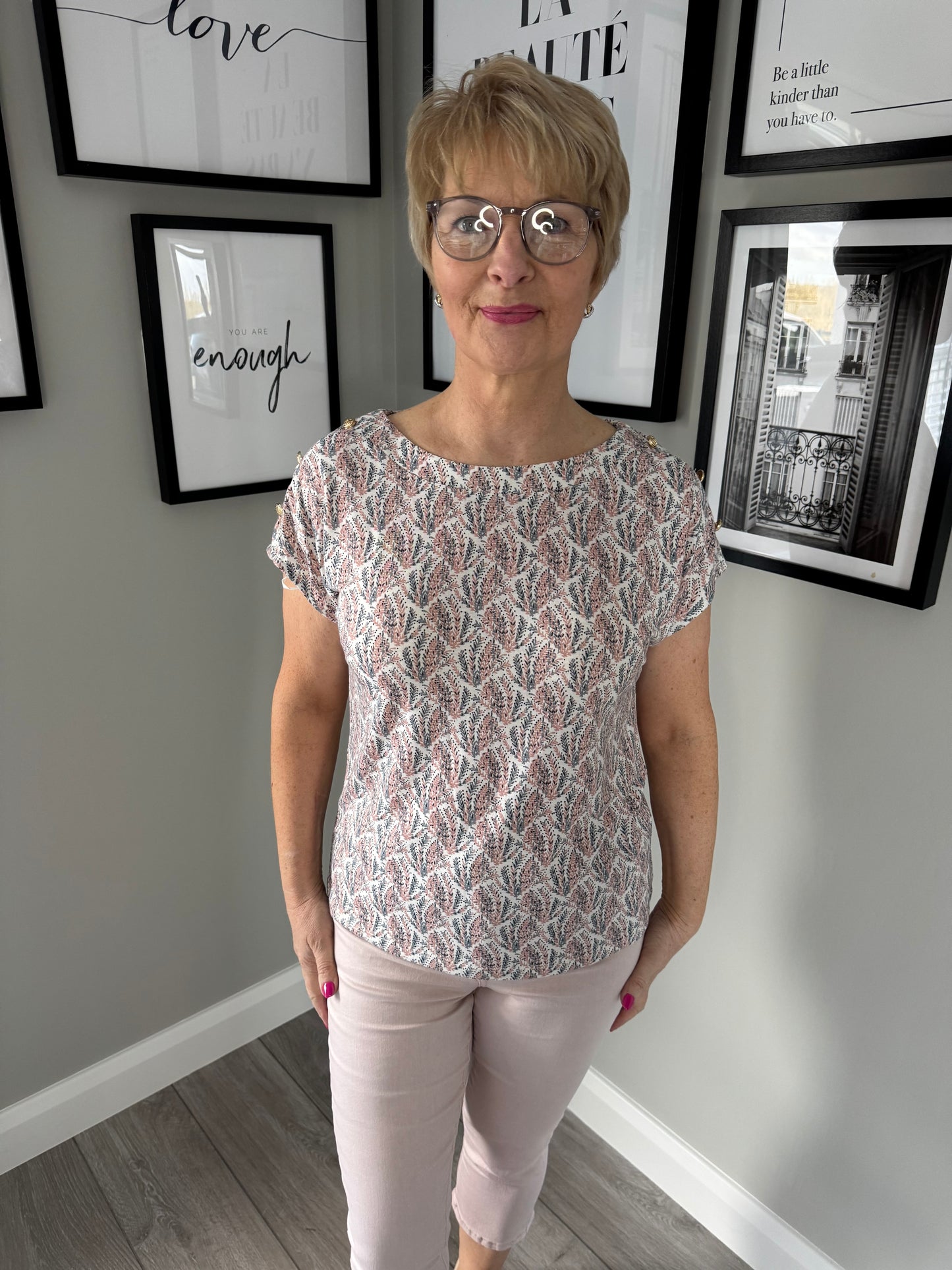 Dusty Pink Print Tee