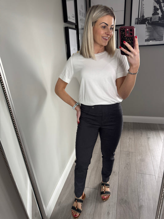 Pinns Grey Pull On Trousers