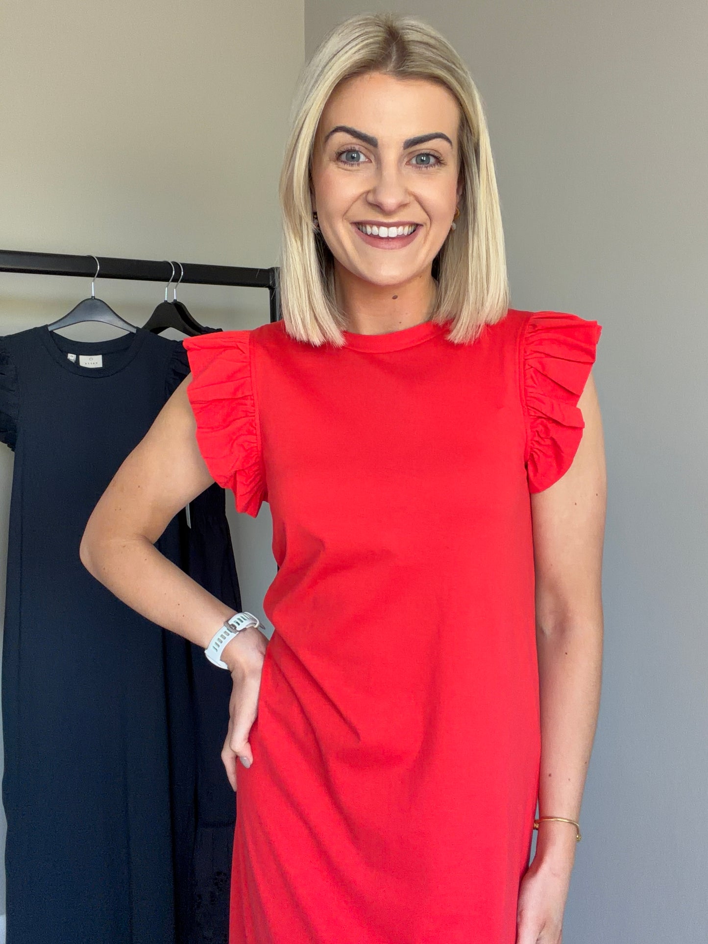 Kaffe KAceline Poppy Red Dress