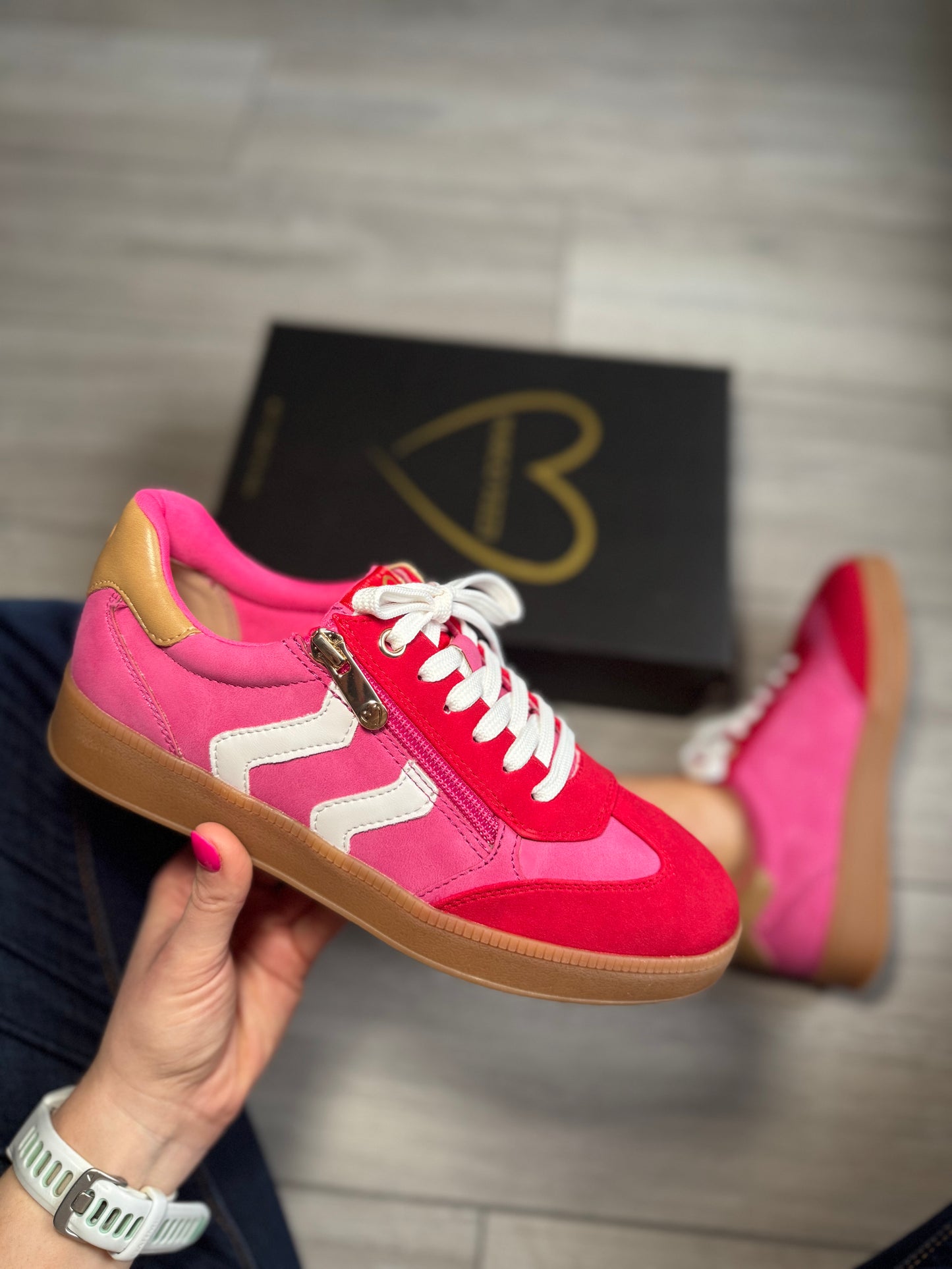 Marco Tozzi Pink/Red Trainer