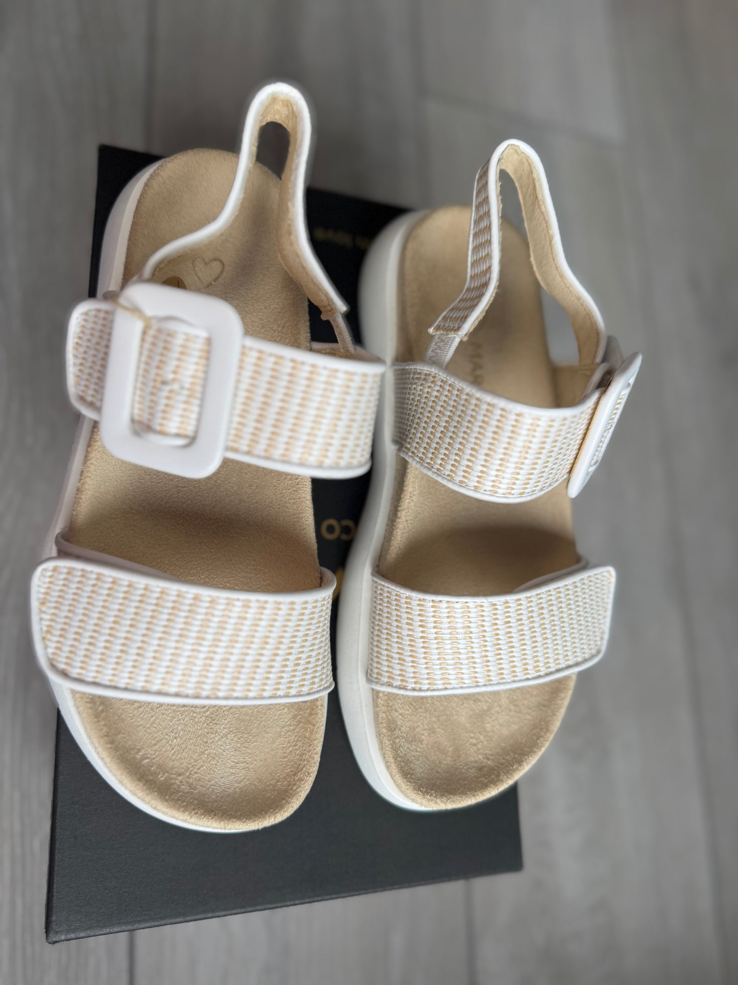 Marco Tozzi White Comb Sandal