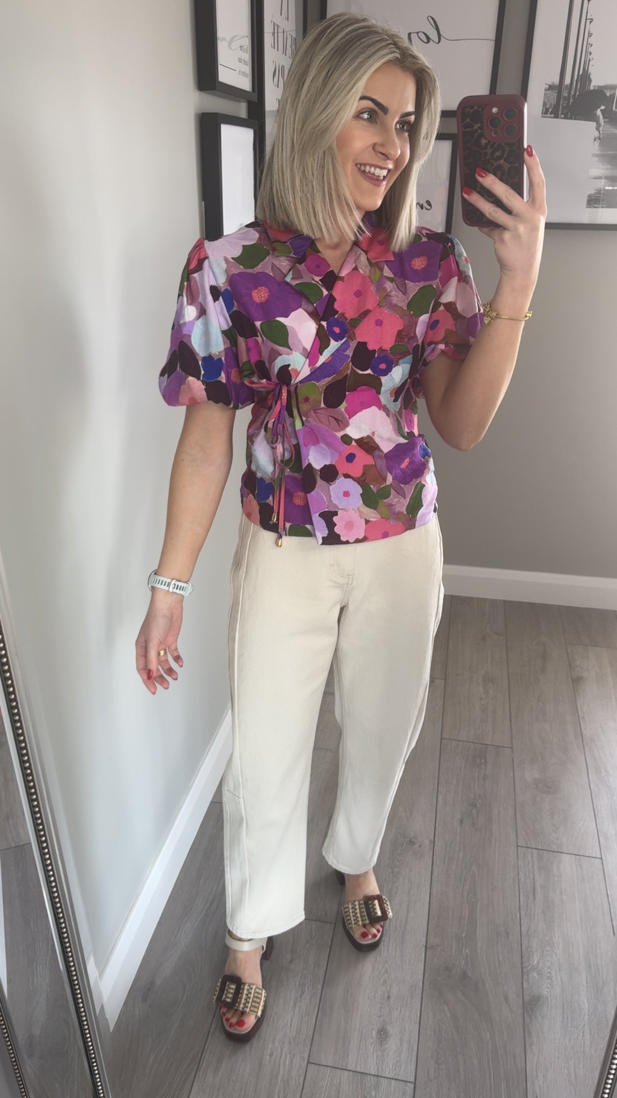 Rant & Rave Dea Ecru Barrel Jean