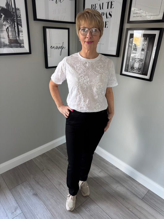 Claudia C Black Pull On Joggers