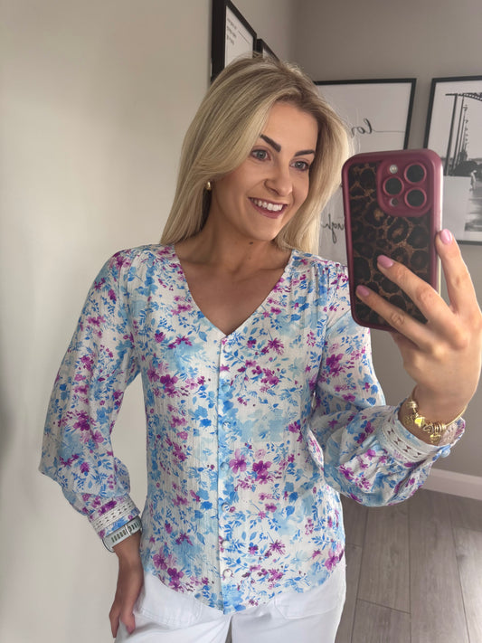 Rant & Rave Ann Blue Blouse