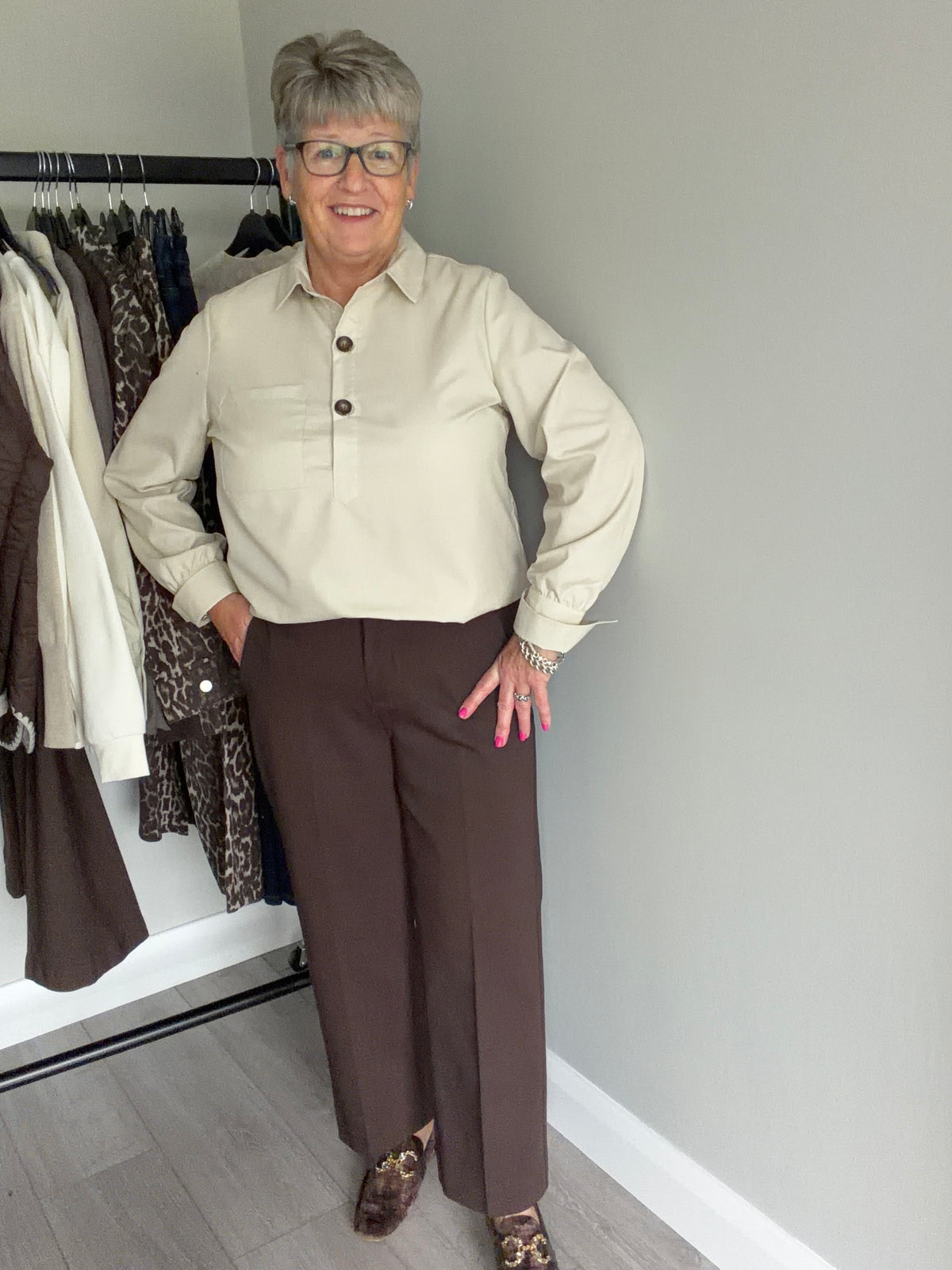 Freequent Mole Cropped Smart Trousers
