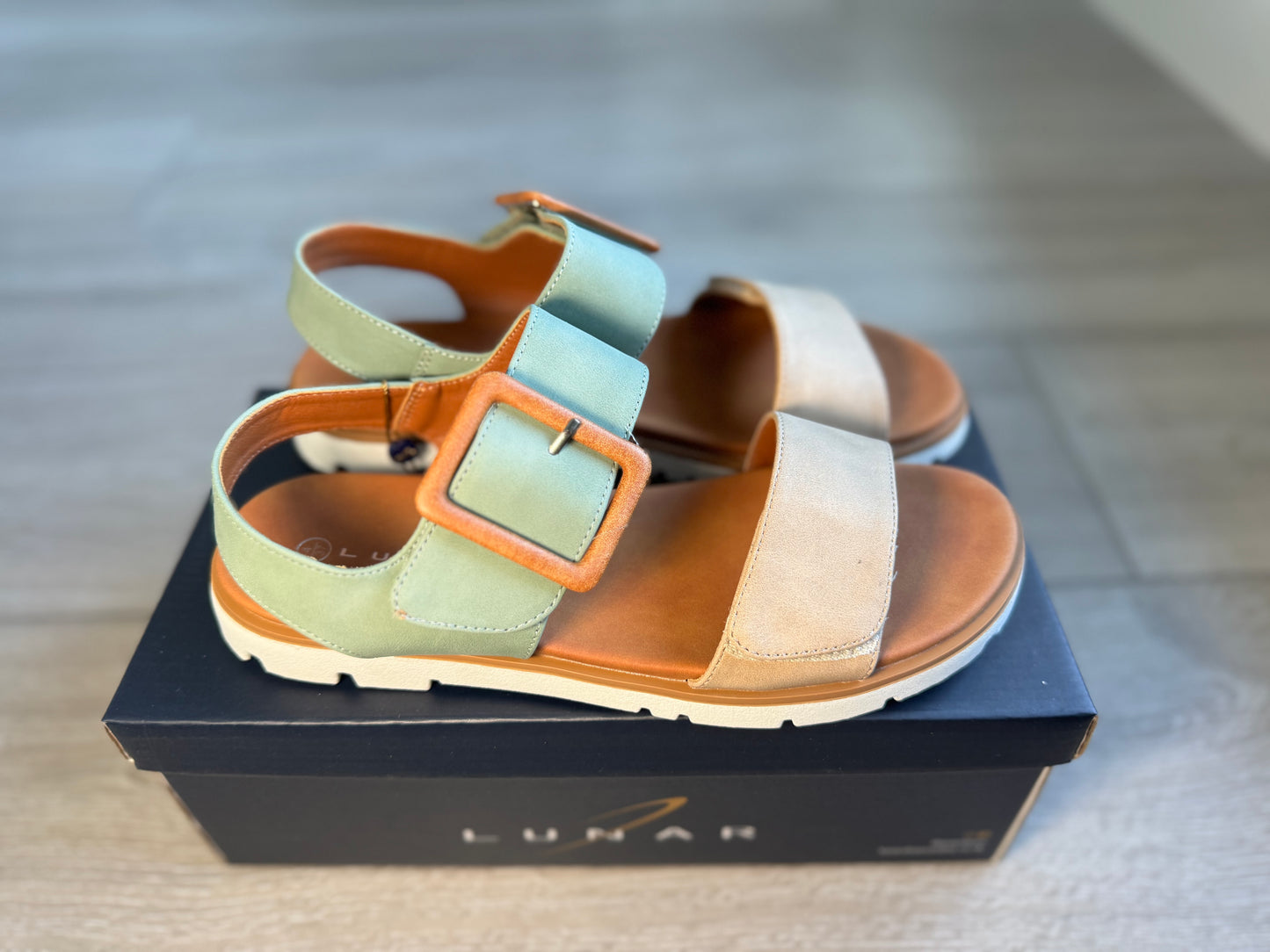 Lunar Gabby Mint/Beige Sandal