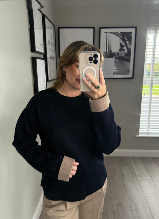 Yest Navy/Tan Jumper