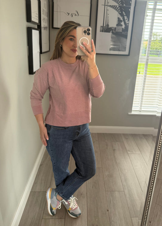Relax & Renew Mya Pink Long Sleeve Top