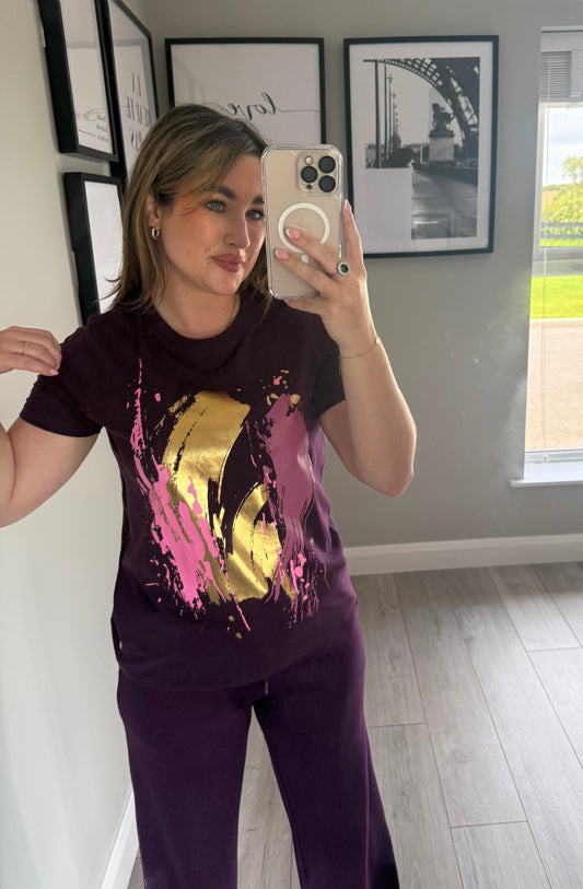 Relax & Renew Hallie Plum Tee