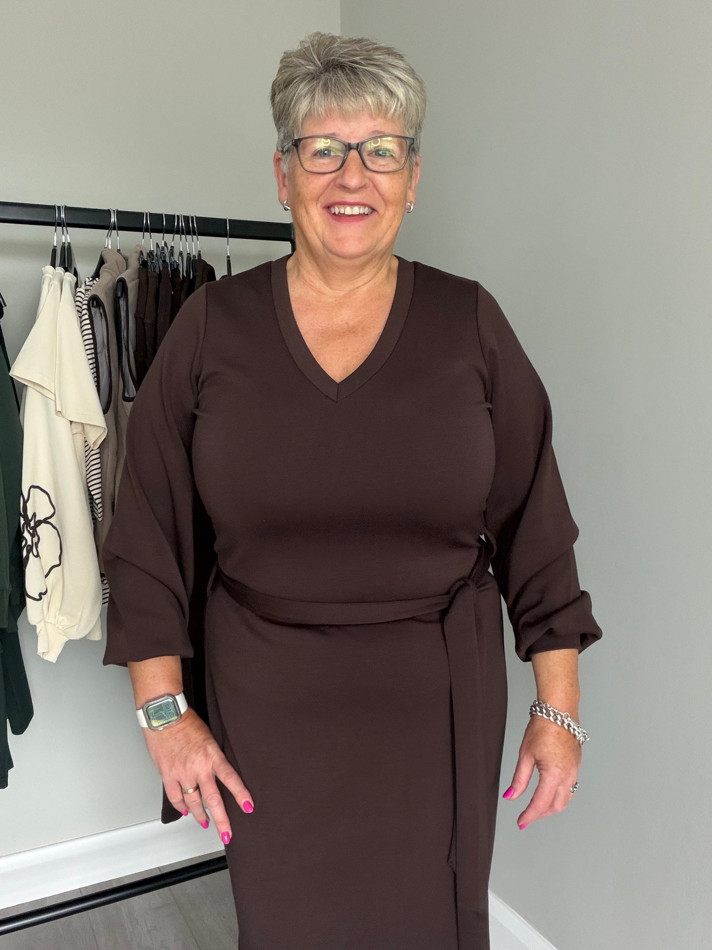 Relax & Renew Celia Chocolate Brown Dress