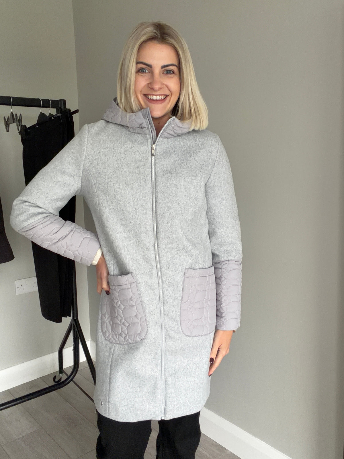 Grey Felt/Quilt Coat