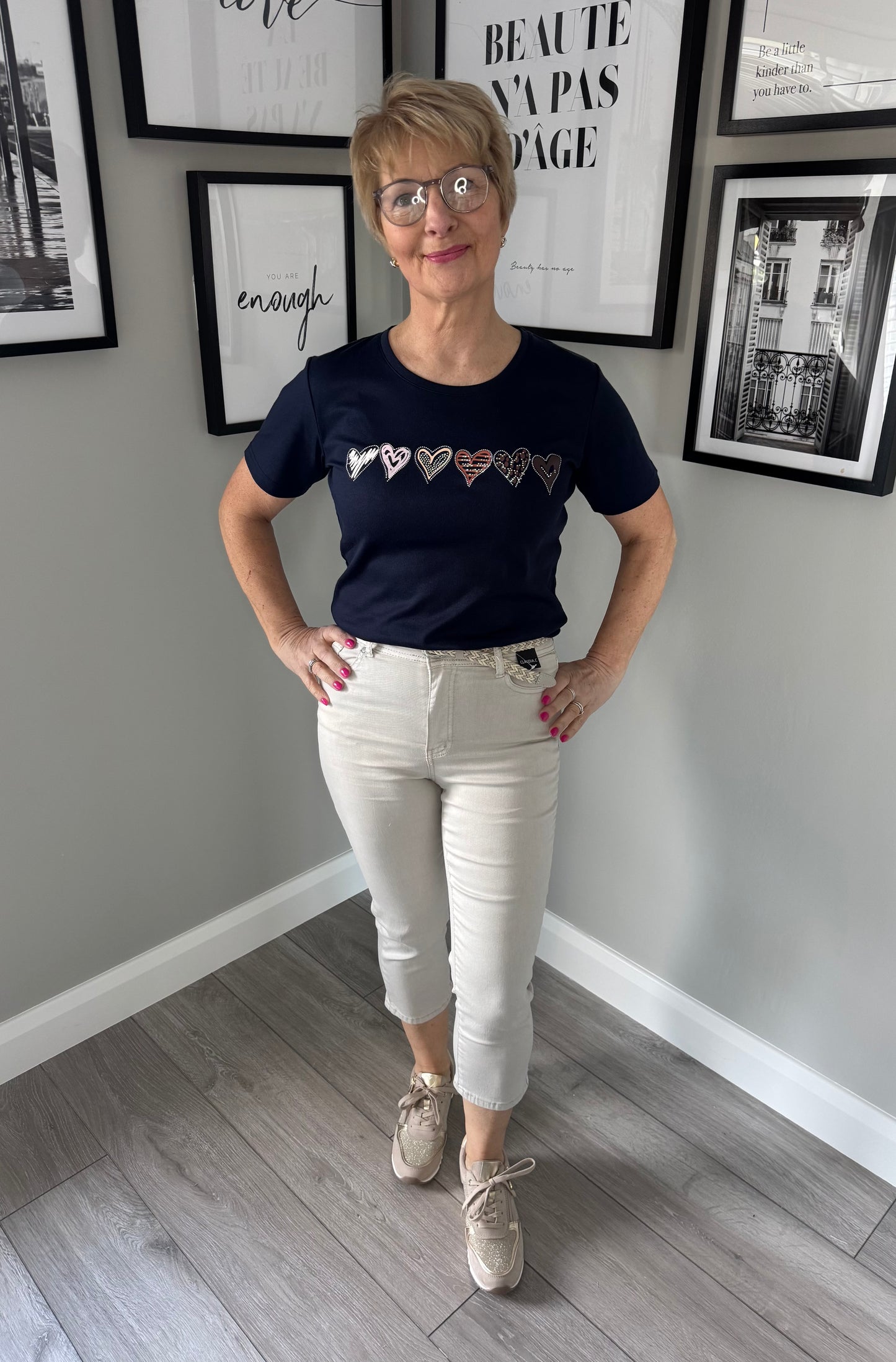 Claudia C Stone Belted Crops
