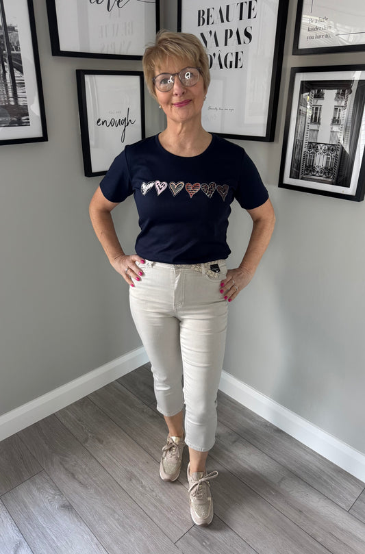Claudia C Stone Belted Crops