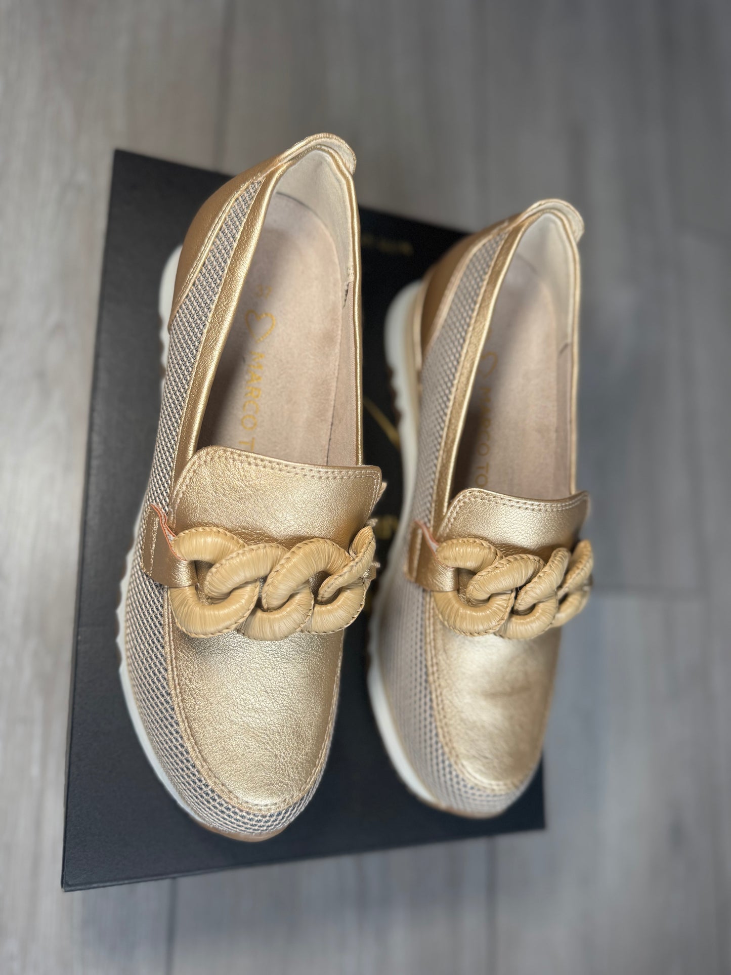 Marco Tozzi Gold Loafer