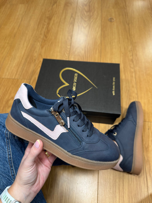 Marco Tozzi Navy/Nude Trainer