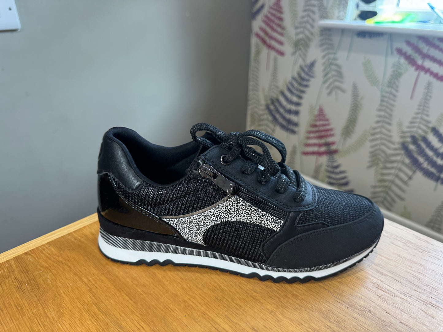 Marco Tozzi Black Zip Trainer