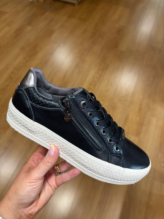 S.Oliver Black Zip Trainer