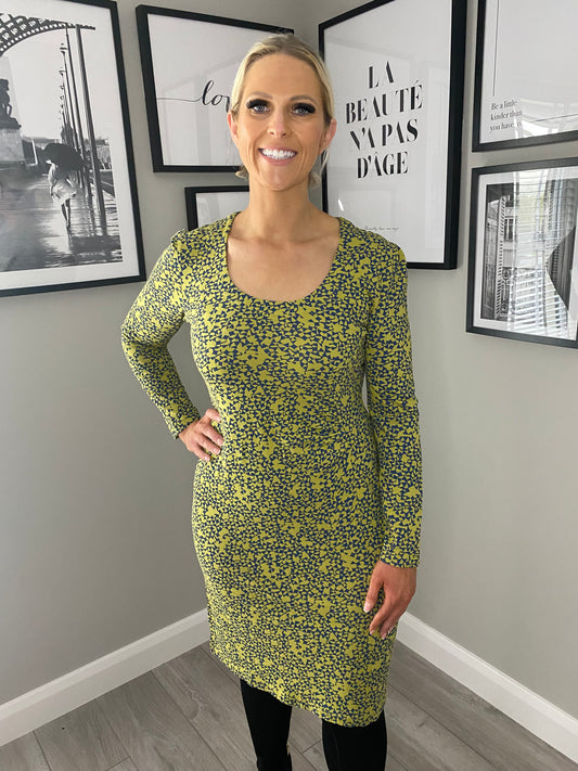 Nomads Lime/Grey Print Dress