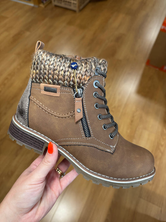 Lunar Millie Tan Waterproof Boot