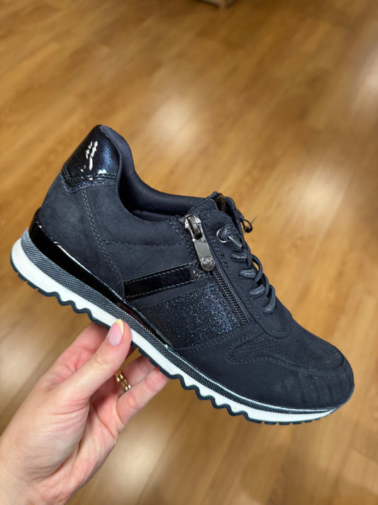 Marco Tozzi Navy Zip Trainer