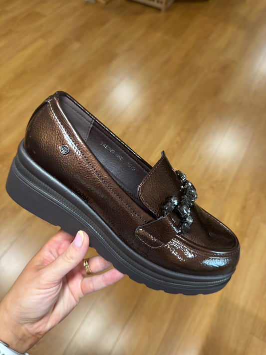 Zanni Tarsus Burnt Topaz Wedge Loafer