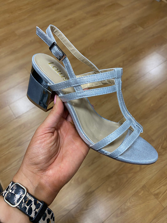 Lotus Mirella Silver Block Sandal