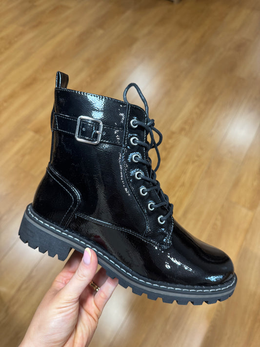 Lunar Parlour Black Patent Boot