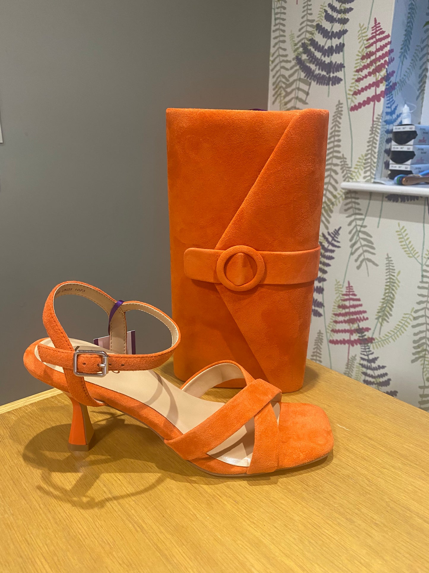 Lotus Fiorella Orange Suede Sandal