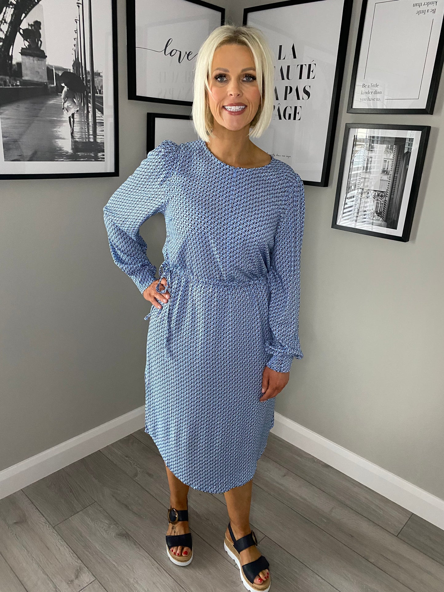 Freequent Blue Print Dress